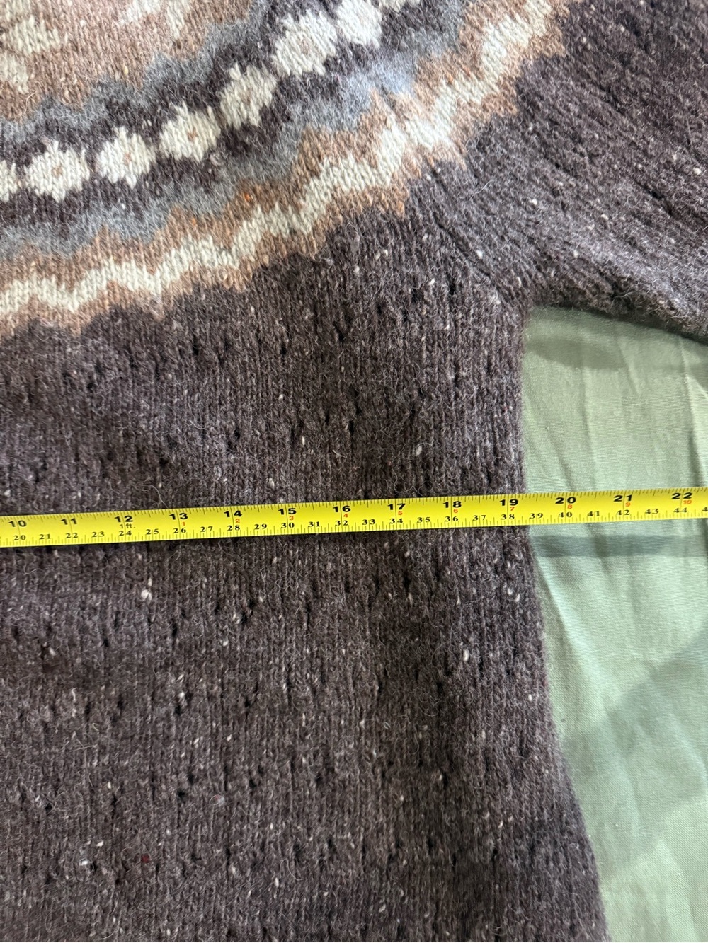 Women's Rafaella Vintage 90's Pattern Wool Pullover Sweater L - Picture 8 of 9